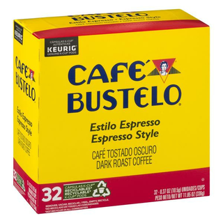 Cafe Bustelo Coffee Dark Roast Espresso Style K-Cup Pods