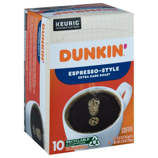 Dunkin' Coffee Extra Dark Roast Espresso-Style K-Cup Pods