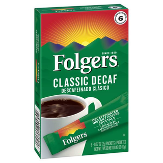 Folgers Coffee Instant Crystals Classic Decaf Single Serve Packets
