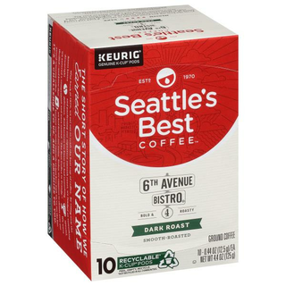 Seattle's Best Coffee Coffee Ground Dark Roast 6th Avenue Bistro 4 K-Cup Pods