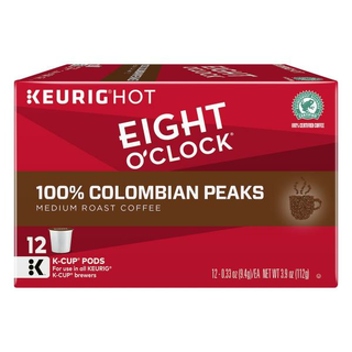 Eight O'Clock Coffee Coffee Medium Roast 100% Colombian Peaks K-Cup Pods