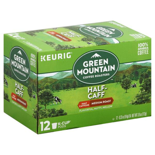 Green Mountain Coffee 100% Arabica Medium Roast Half-Caff K-Cup Pods