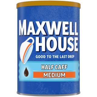 Maxwell House Half Caff Medium Roast Ground Coffee with One Half the Caffeine 11