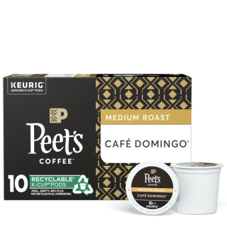 Peet's Coffee Cafe Domingo Medium Roast Coffee K-Cup Pods