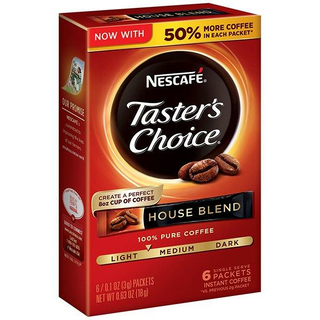NESCAFE Coffee Instant House Blend Single Serve Packets